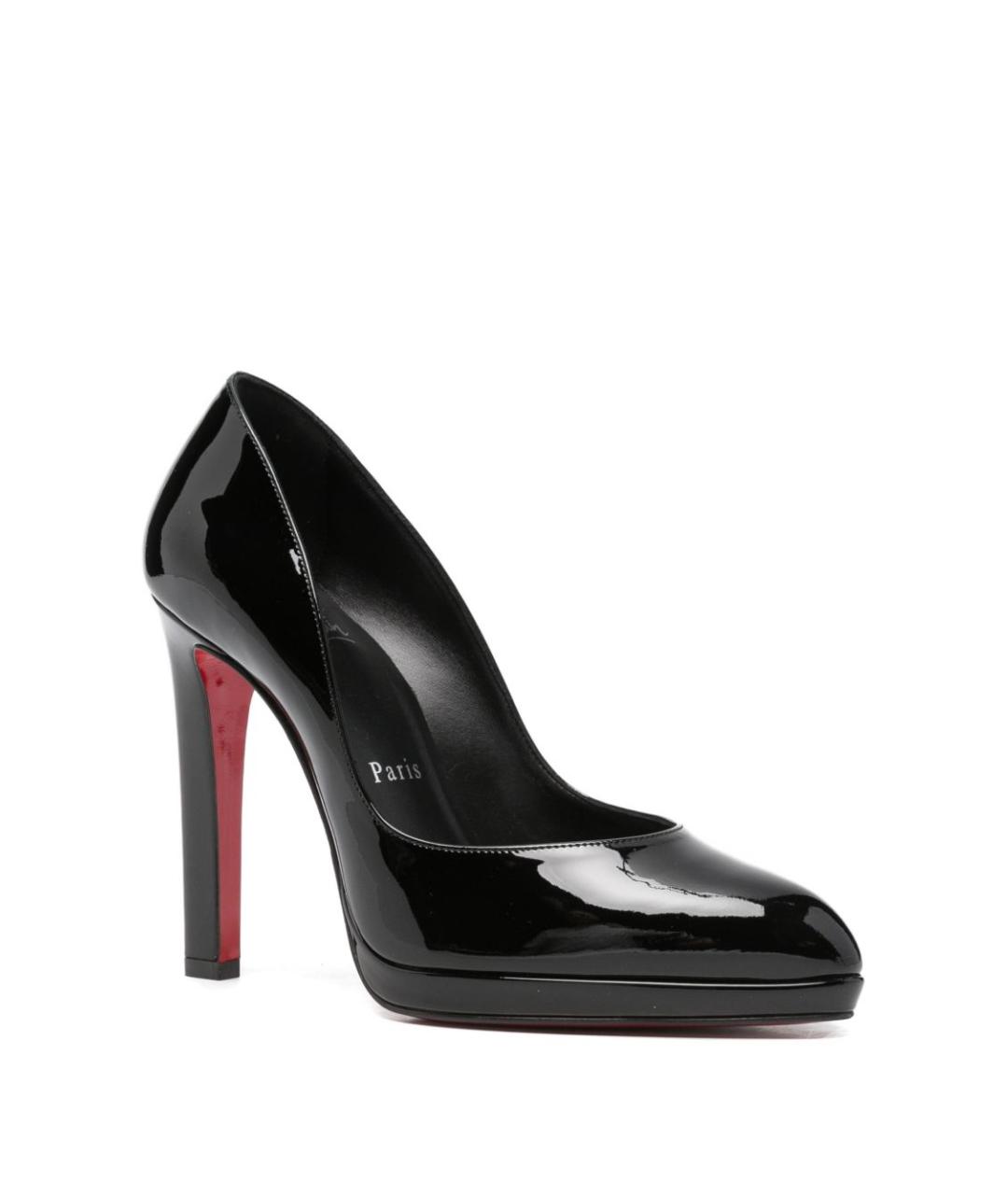 CHRISTIAN LOUBOUTIN Черные кожаные туфли, фото 2