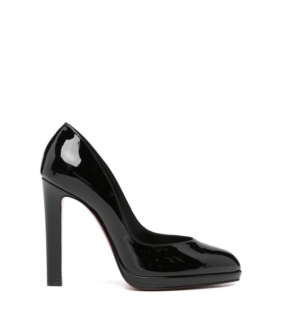 CHRISTIAN LOUBOUTIN Черные кожаные туфли, фото 1