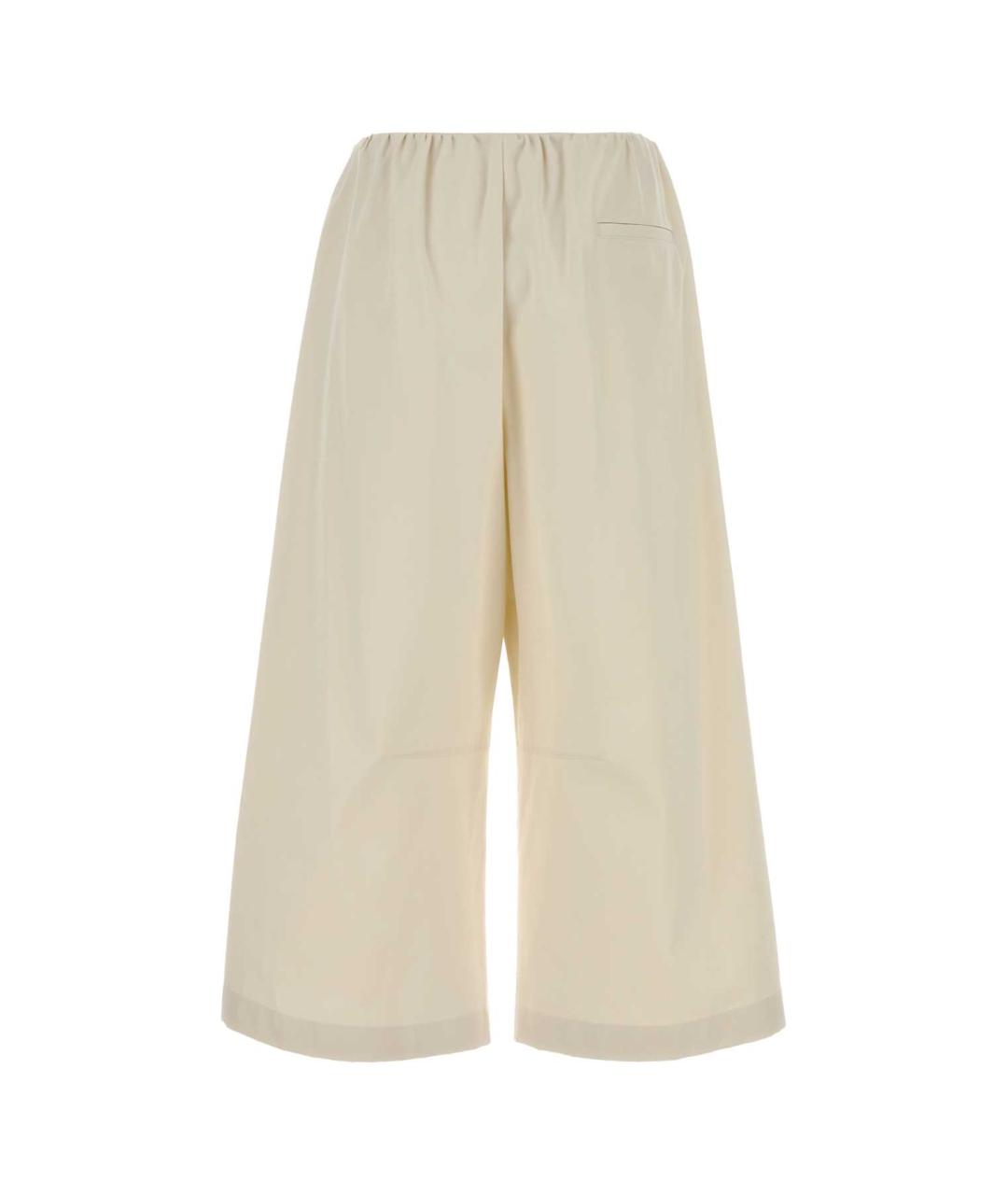 LOEWE Бежевые хлопковые прямые брюки, фото 2