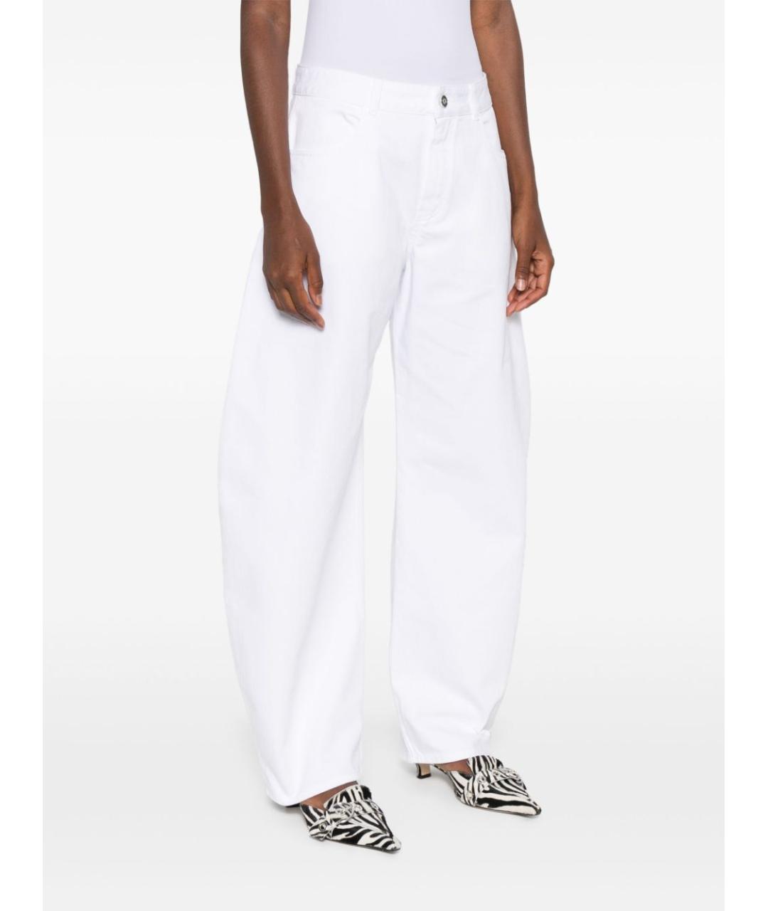 ALAIA Белые хлопковые прямые джинсы, фото 5