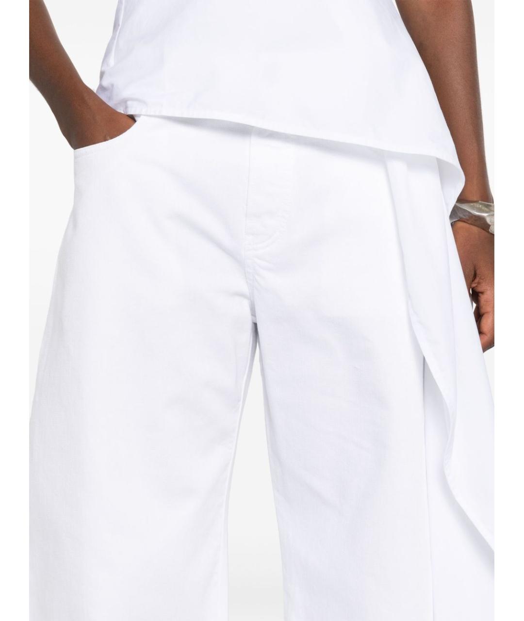 ALAIA Белые хлопковые прямые джинсы, фото 2