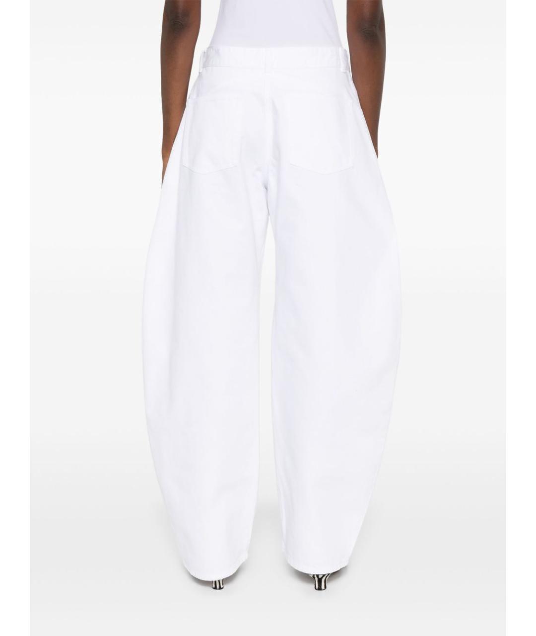 ALAIA Белые хлопковые прямые джинсы, фото 3