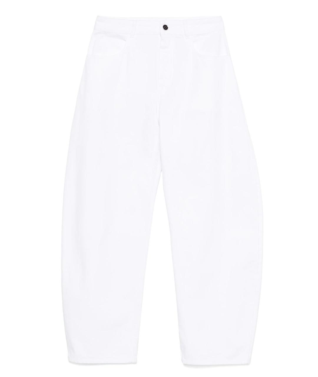 ALAIA Белые хлопковые прямые джинсы, фото 1