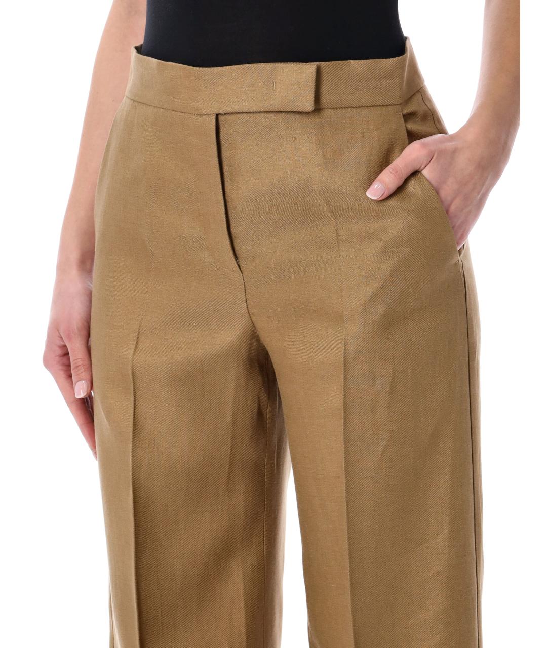 MAX MARA Льняные прямые брюки, фото 3