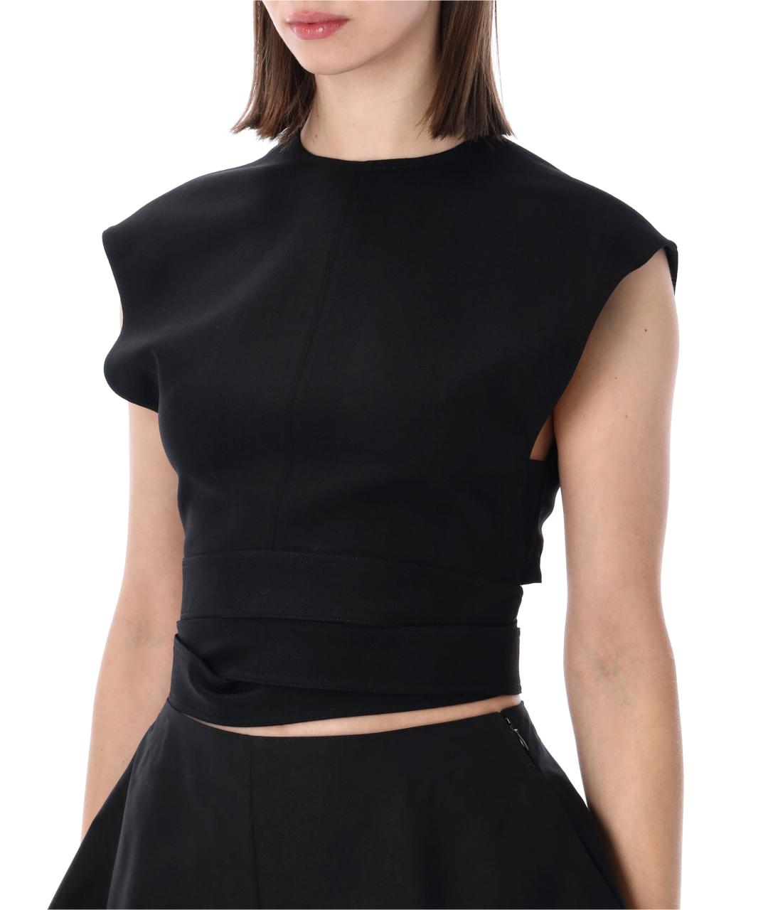 ALAIA Черная шерстяная футболка, фото 3