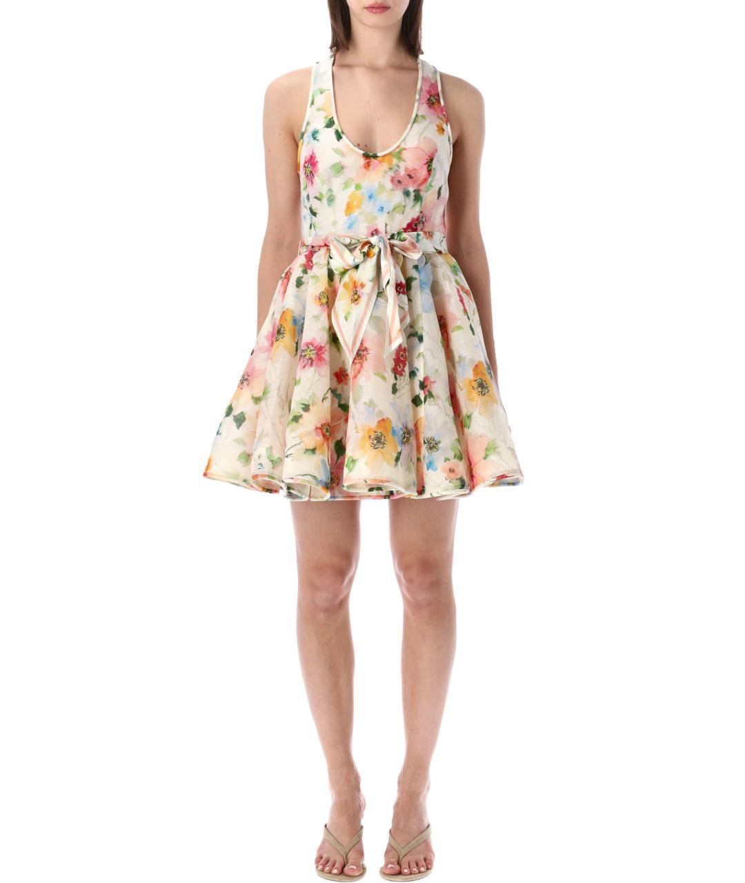 ZIMMERMANN Мульти льняное повседневное платье, фото 1