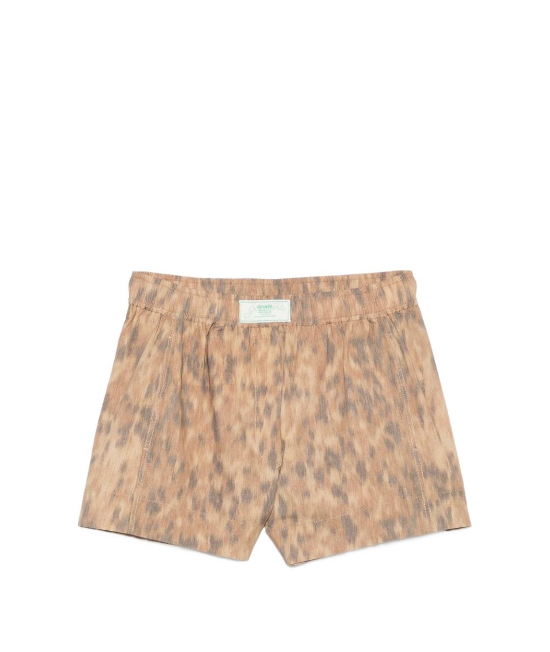 GANNI Бежевые хлопковые шорты, фото 1