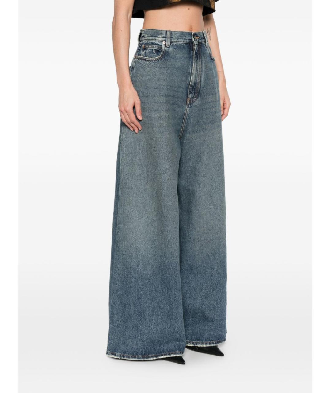 BALENCIAGA Синие хлопковые прямые джинсы, фото 5