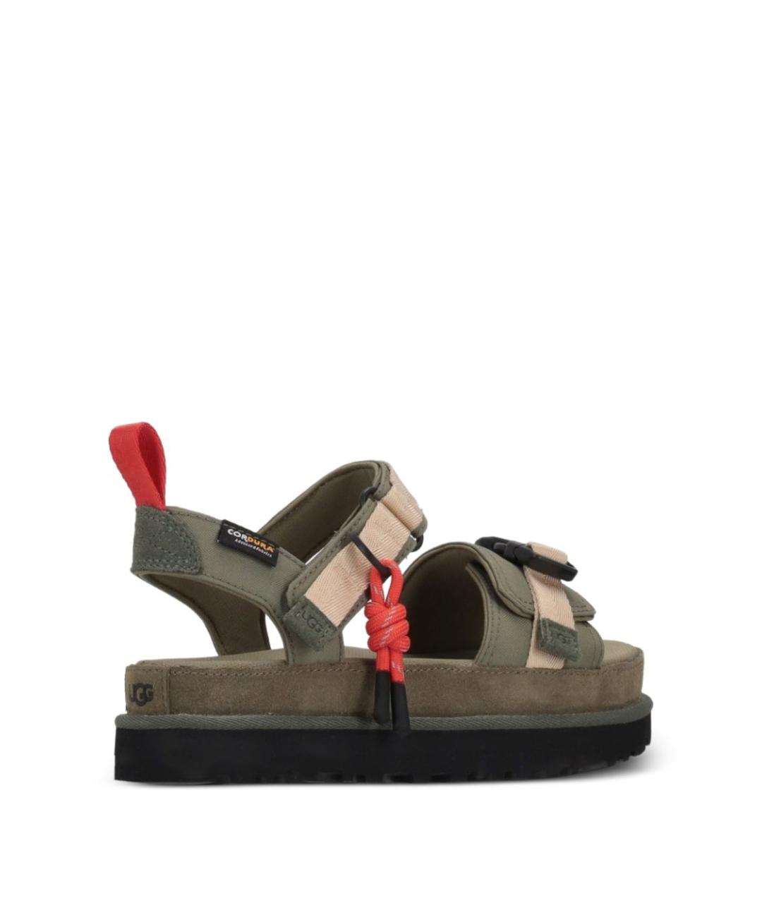 UGG AUSTRALIA Зеленые синтетические сандалии, фото 4