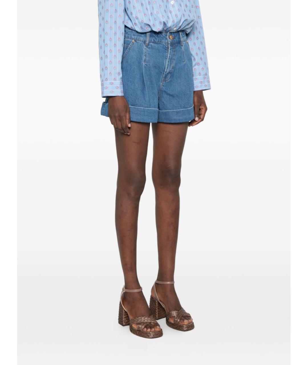 ZIMMERMANN Синие хлопковые шорты, фото 4