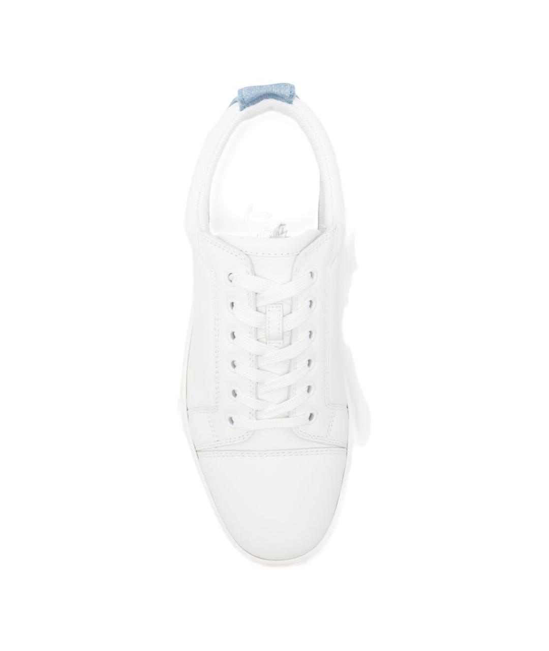 CHRISTIAN LOUBOUTIN Белые кожаные низкие кроссовки / кеды, фото 3