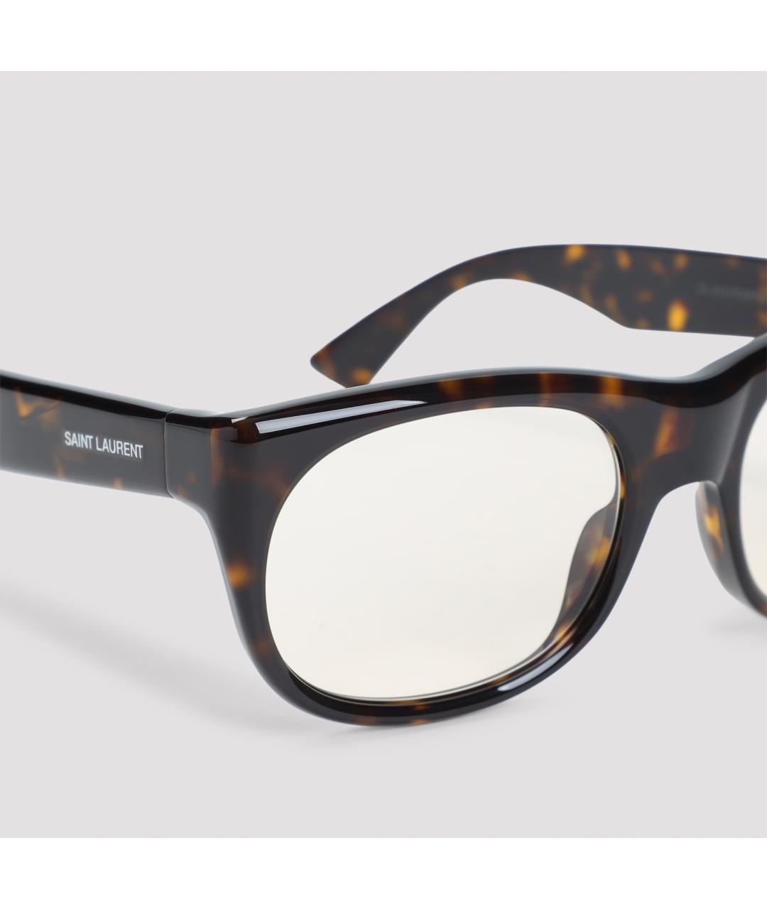 SAINT LAURENT Коричневые солнцезащитные очки, фото 4