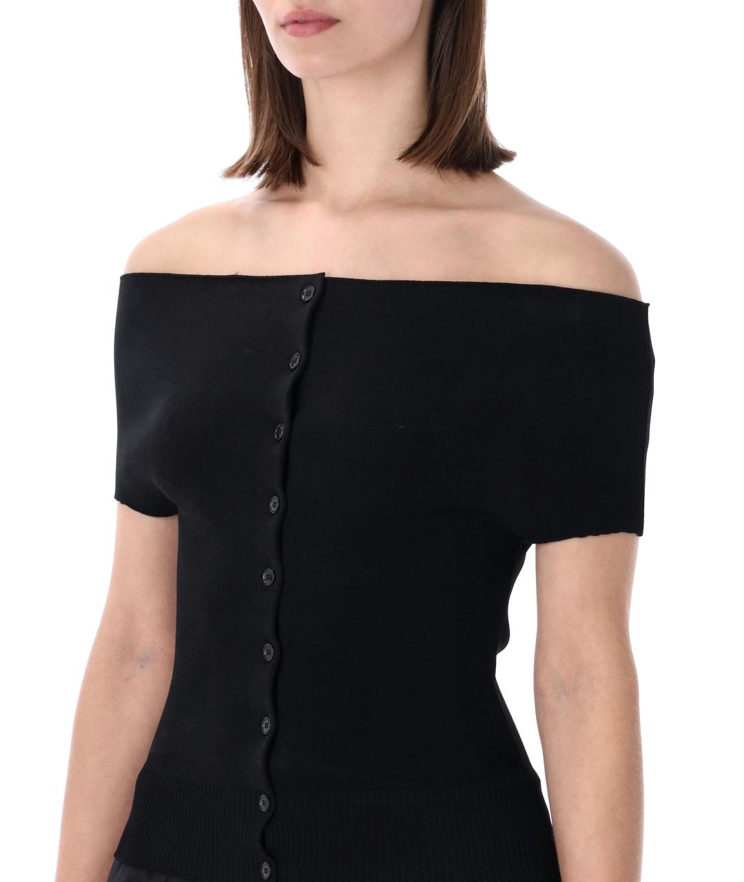 MAGDA BUTRYM Черная вискозная футболка, фото 3