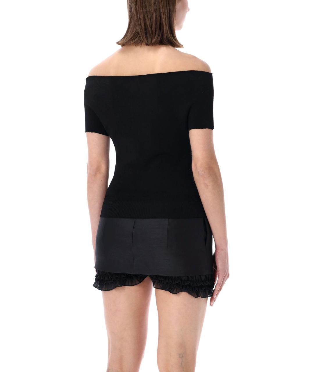 MAGDA BUTRYM Черная вискозная футболка, фото 2