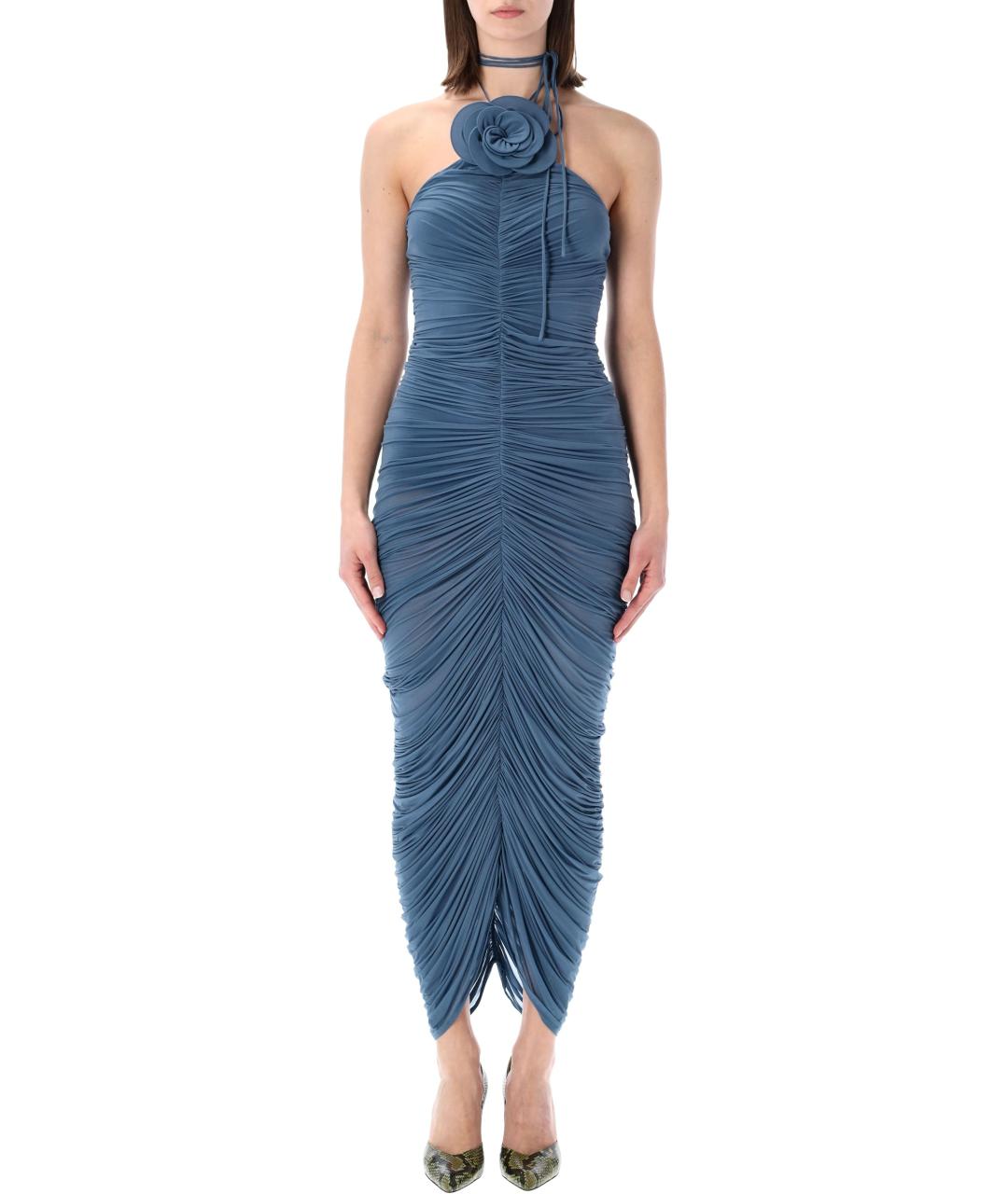 MAGDA BUTRYM Синее вискозное вечернее платье, фото 1