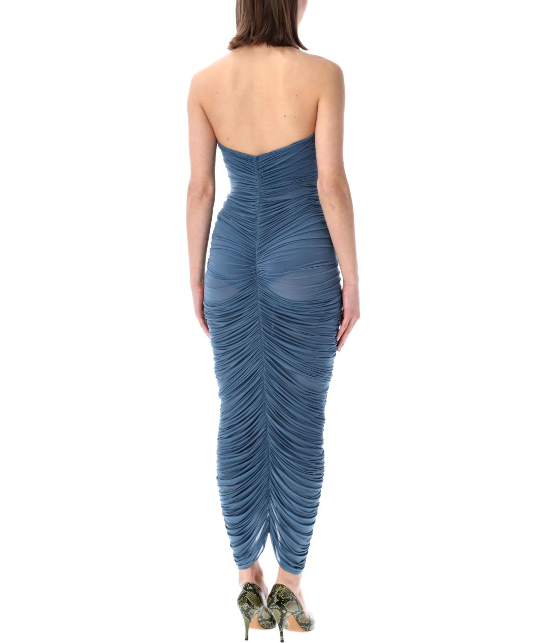 MAGDA BUTRYM Синее вискозное вечернее платье, фото 2