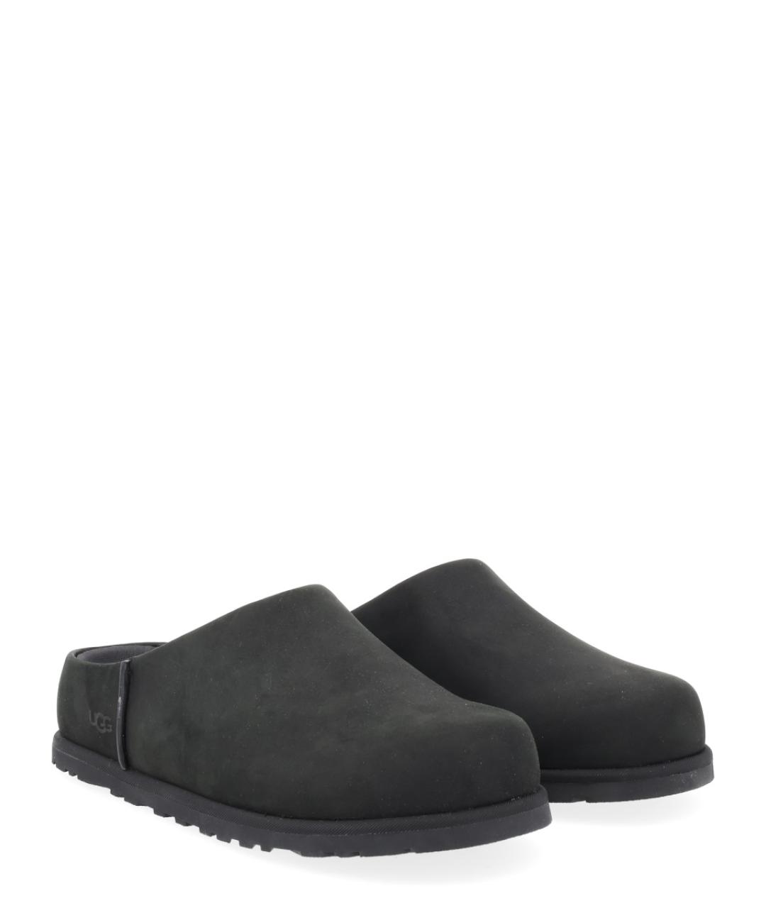 UGG AUSTRALIA Черные кожаные мюли, фото 2