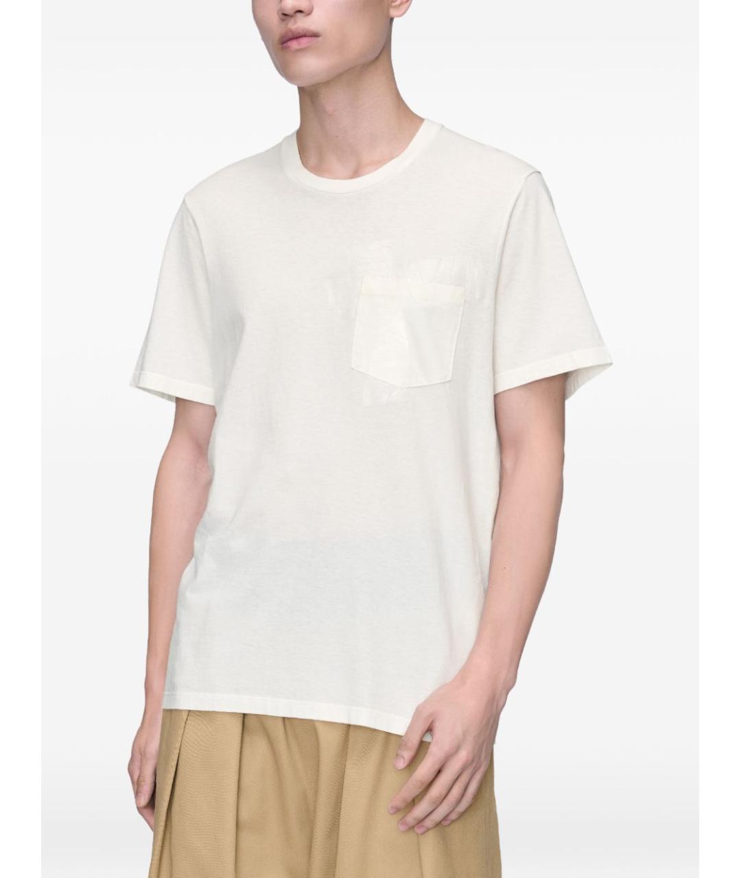 MAISON MARGIELA Белая хлопковая футболка, фото 5