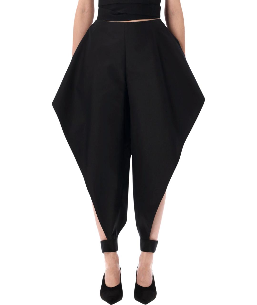 ALAIA Черные хлопковые прямые брюки, фото 1