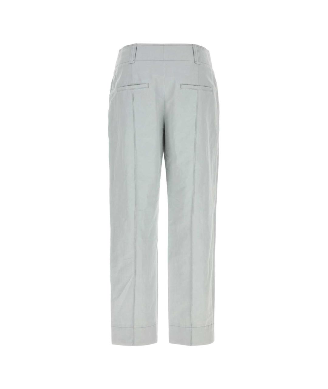 CHLOE Серые льняные прямые брюки, фото 2