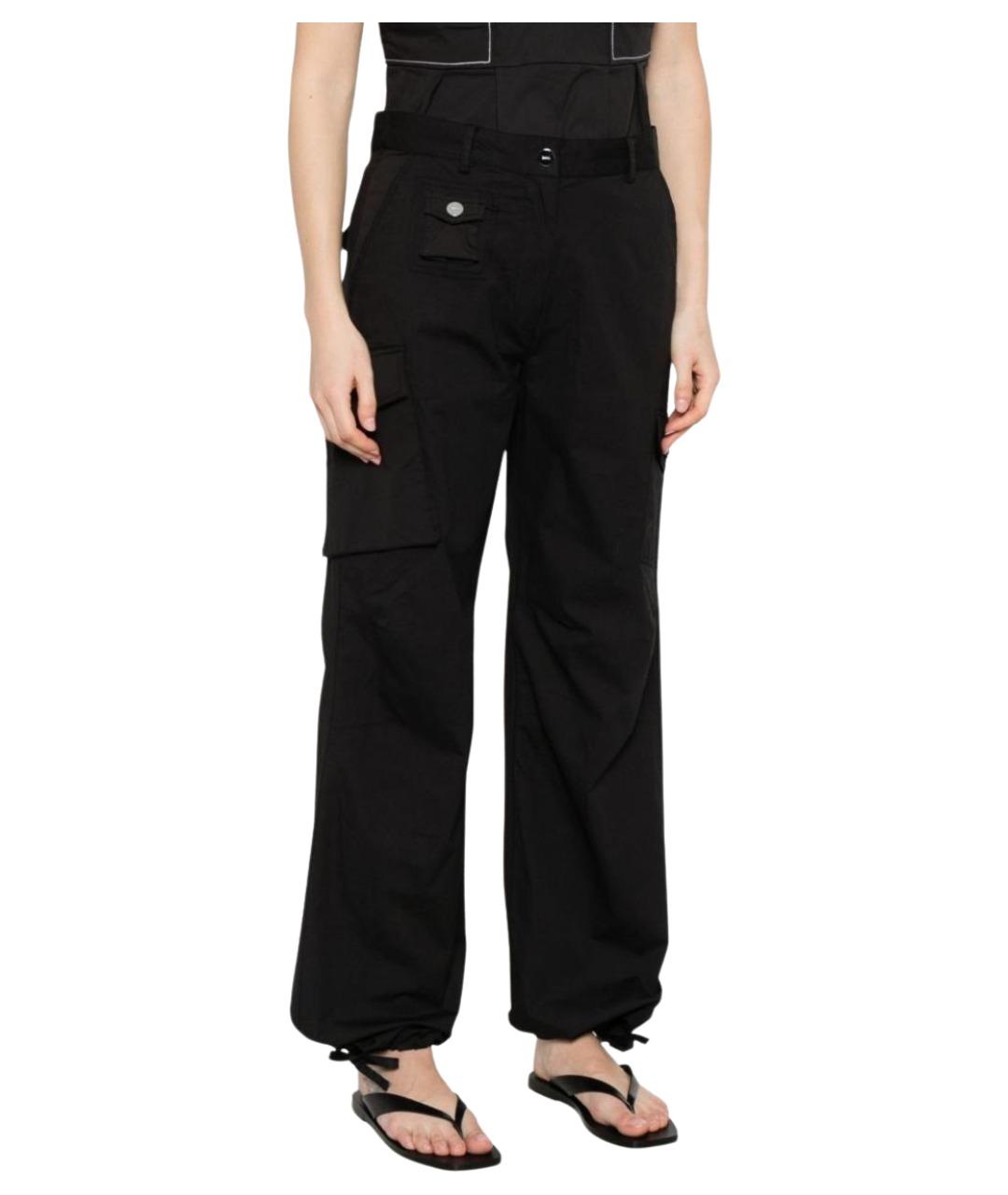 GANNI Черные прямые брюки, фото 3