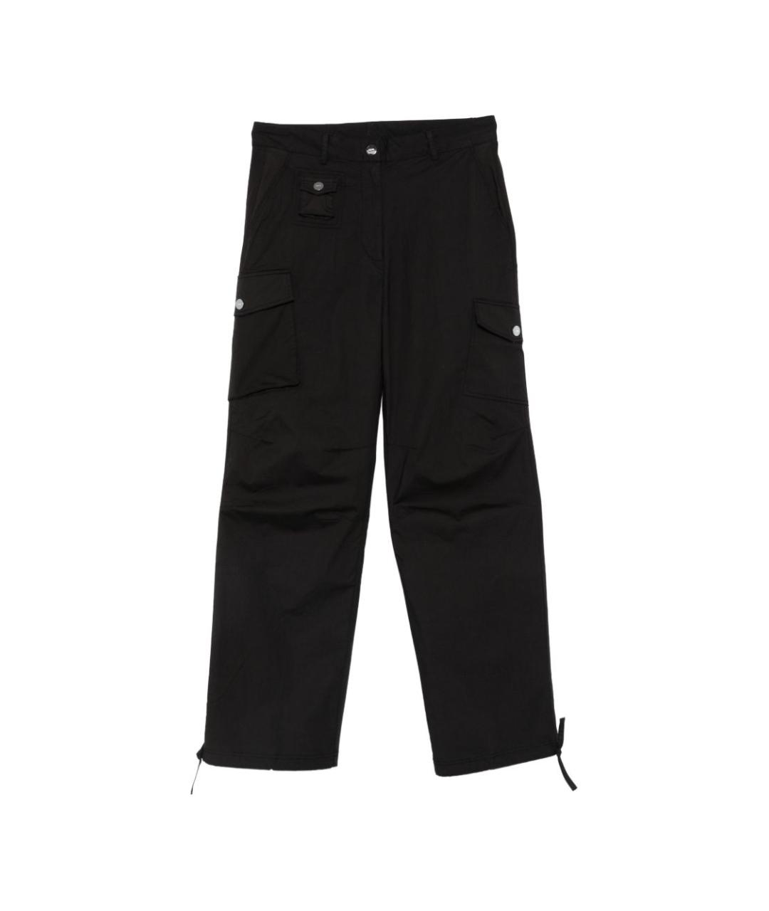 GANNI Черные прямые брюки, фото 1