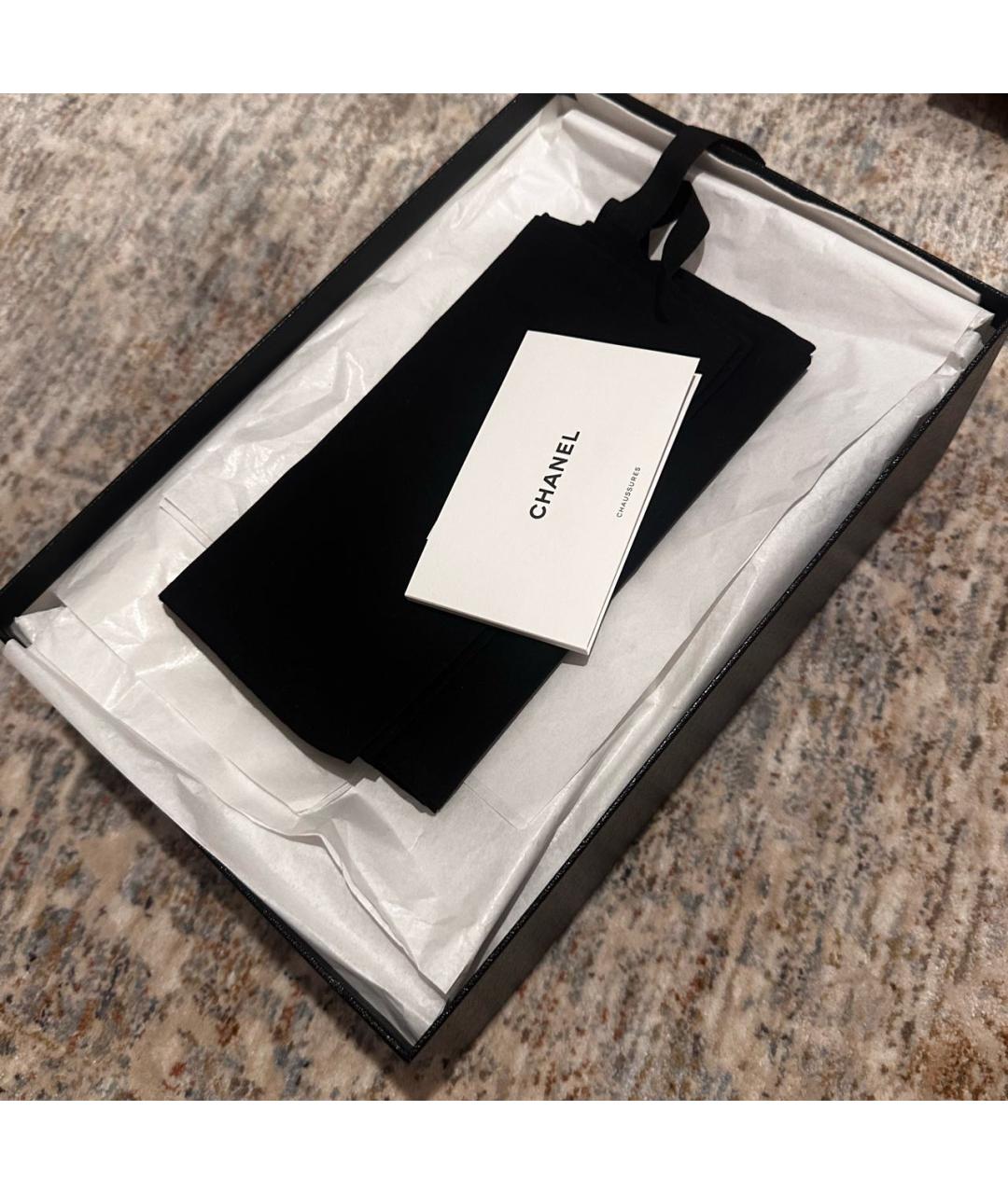 CHANEL Бежевые кожаные туфли, фото 4