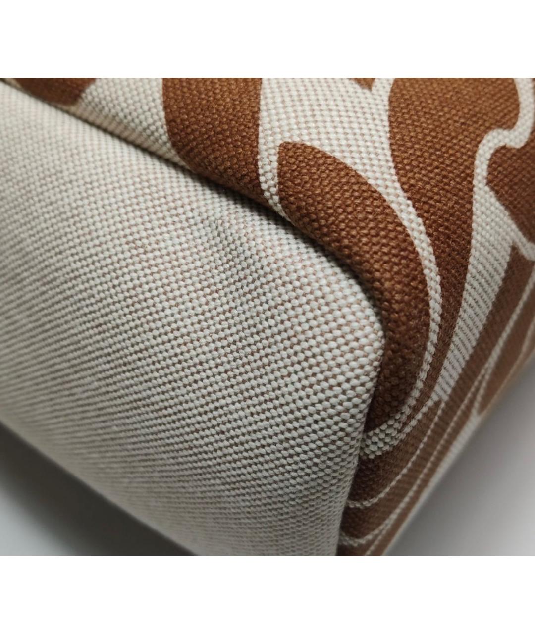 HERMES Бежевая тканевая сумка через плечо, фото 8