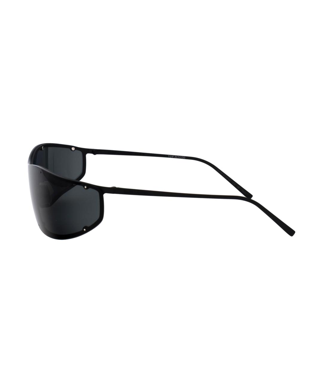 SAINT LAURENT Черные металлические солнцезащитные очки, фото 3