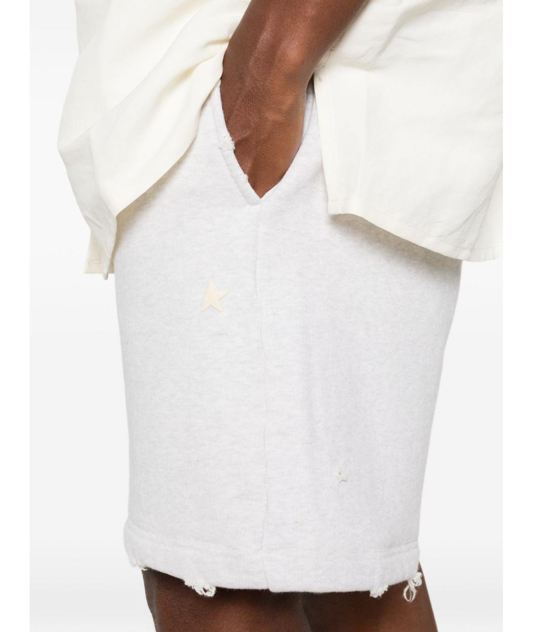GOLDEN GOOSE DELUXE BRAND Серые хлопковые шорты, фото 4