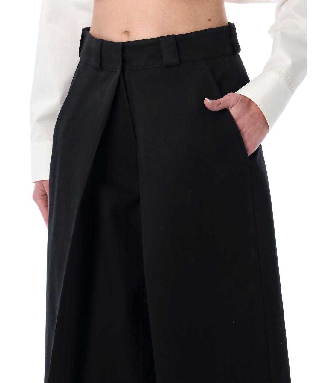 BALENCIAGA Черные хлопковые брюки широкие, фото 3
