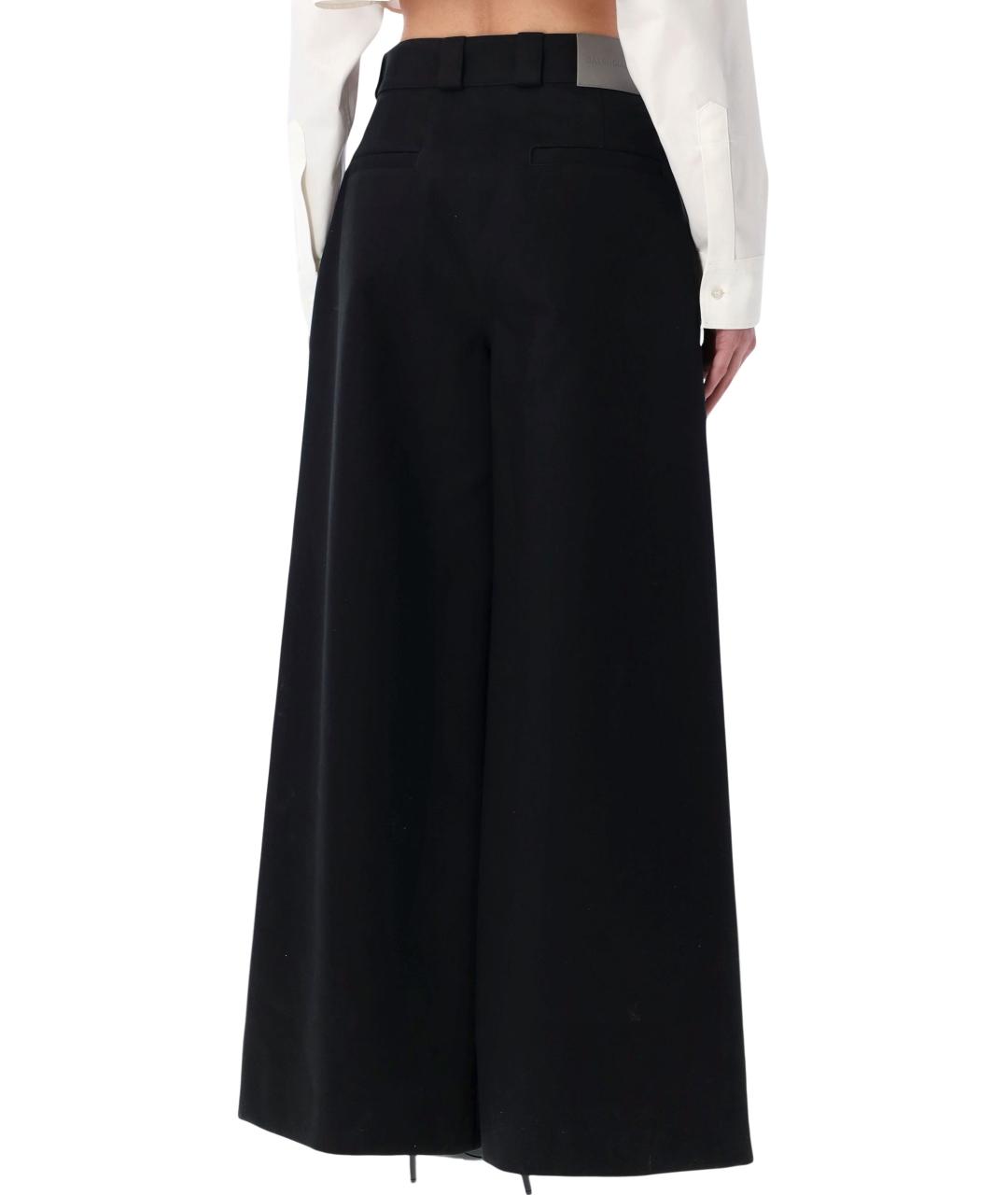 BALENCIAGA Черные хлопковые брюки широкие, фото 2