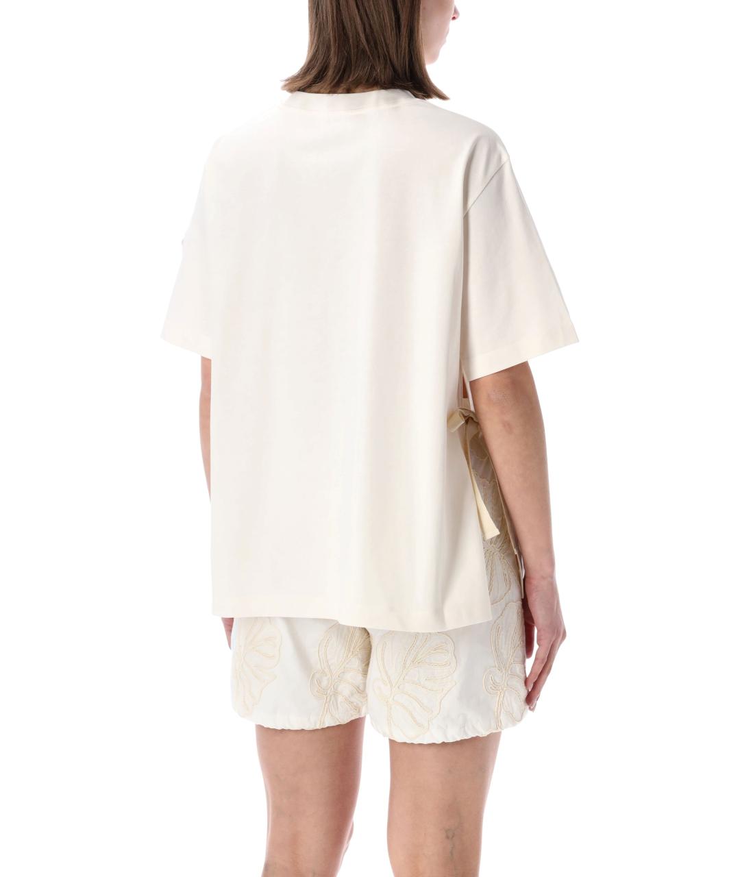 MONCLER Белая хлопковая футболка, фото 2