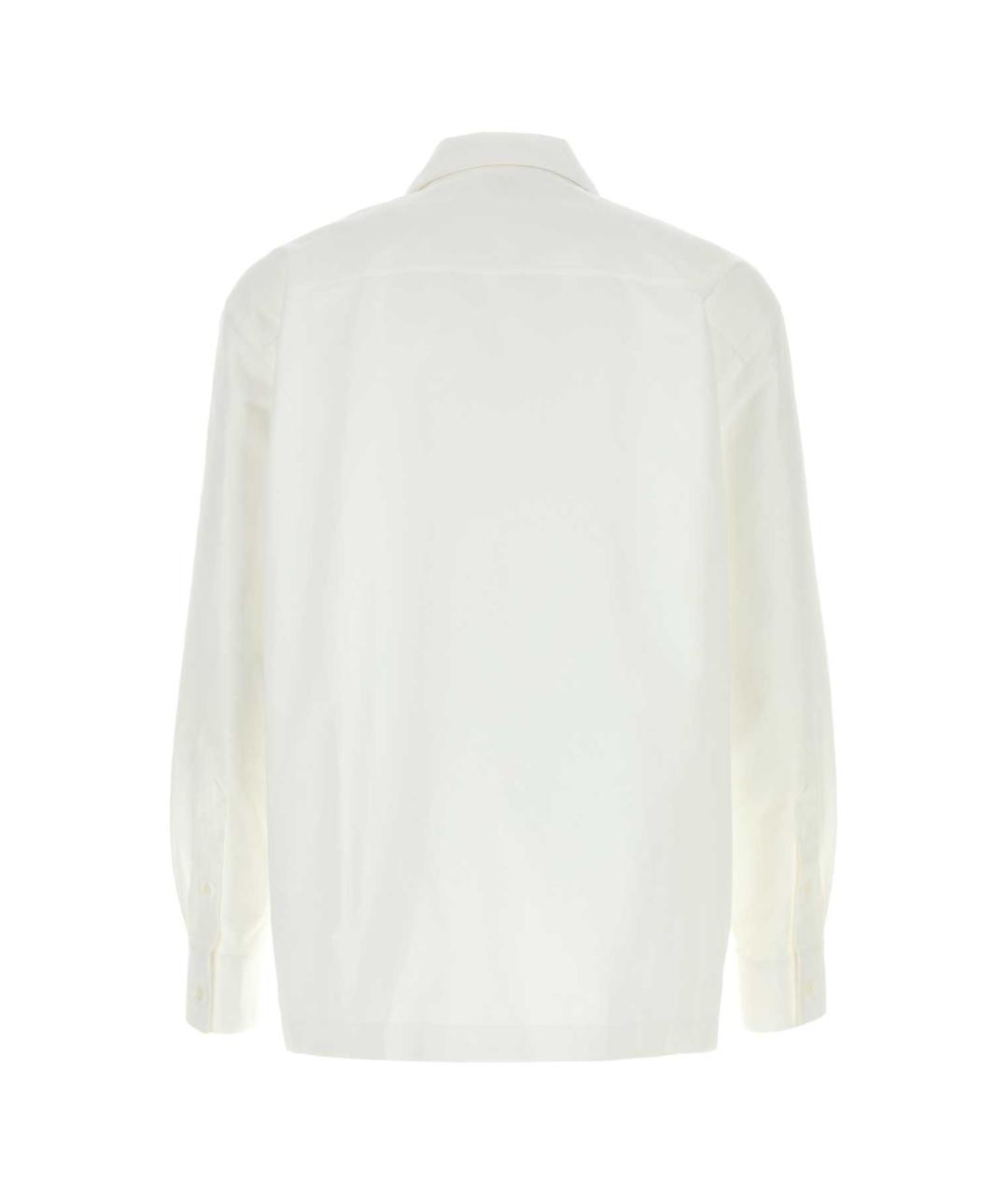 BOTTEGA VENETA Белая хлопковая кэжуал рубашка, фото 2