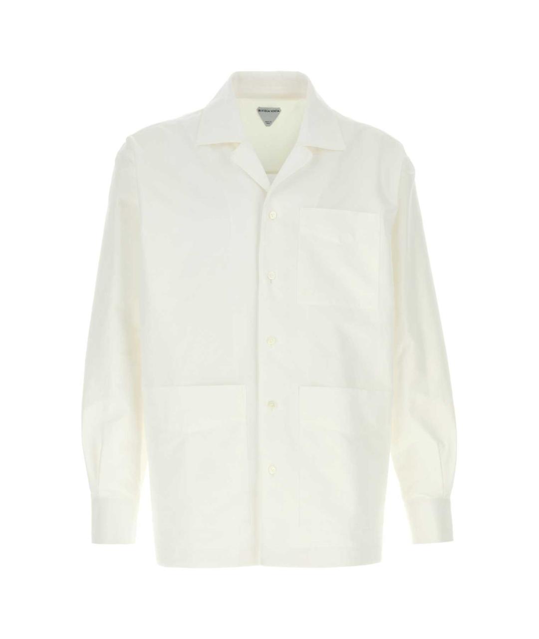 BOTTEGA VENETA Белая хлопковая кэжуал рубашка, фото 1