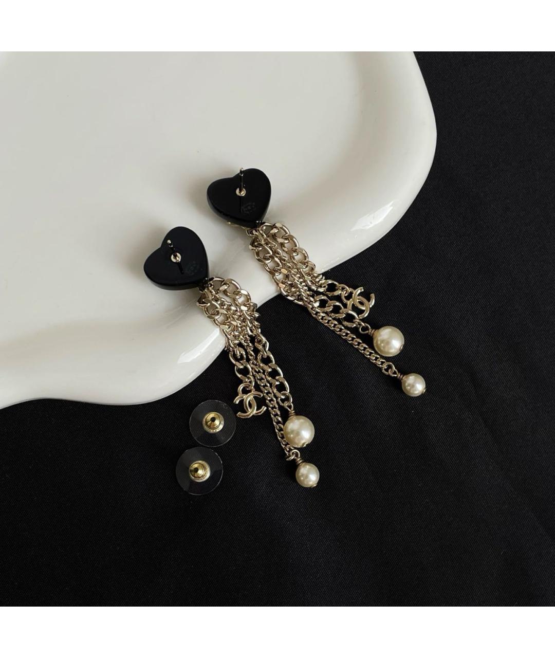 CHANEL Золотые серьги, фото 3