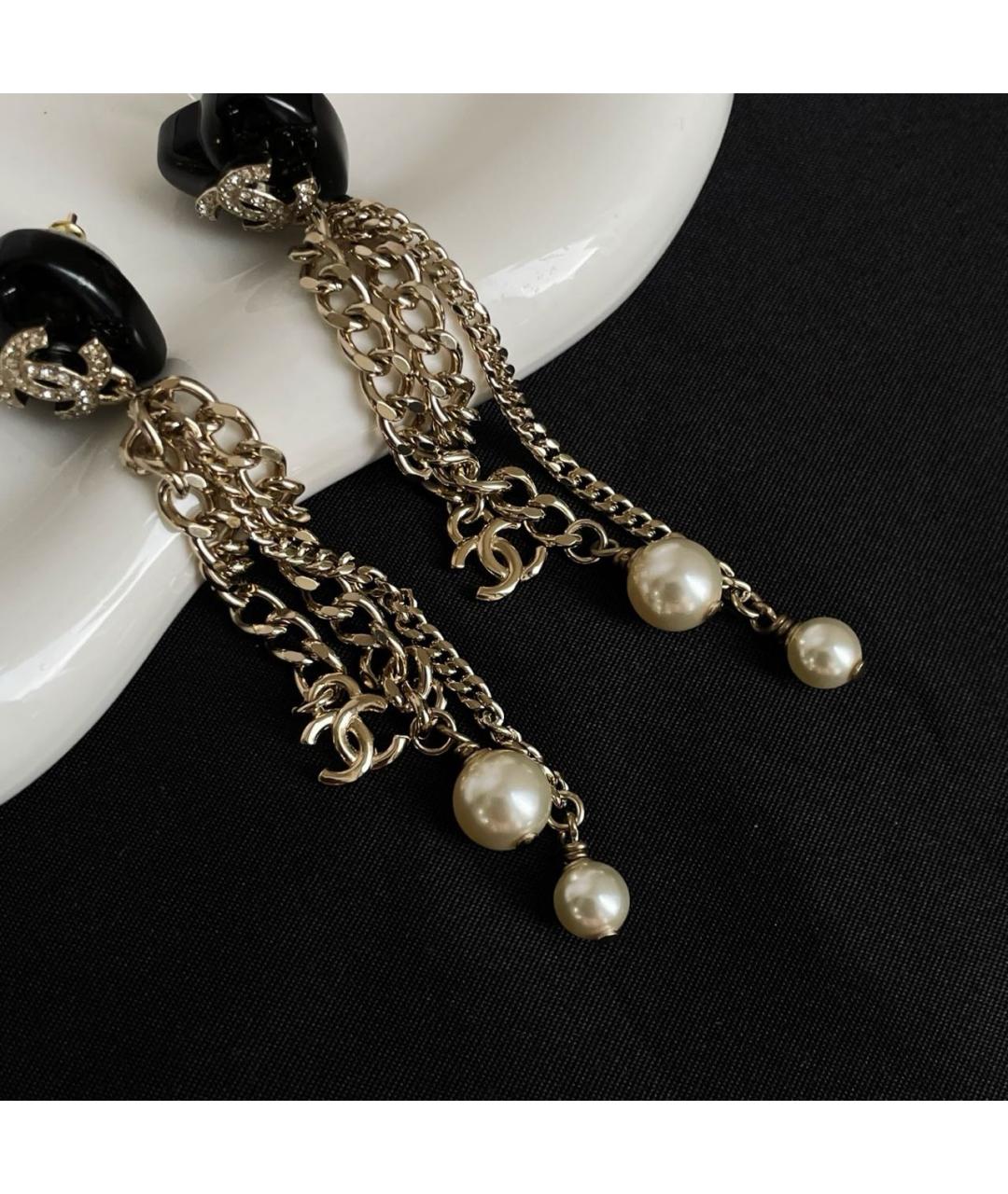 CHANEL Золотые серьги, фото 2