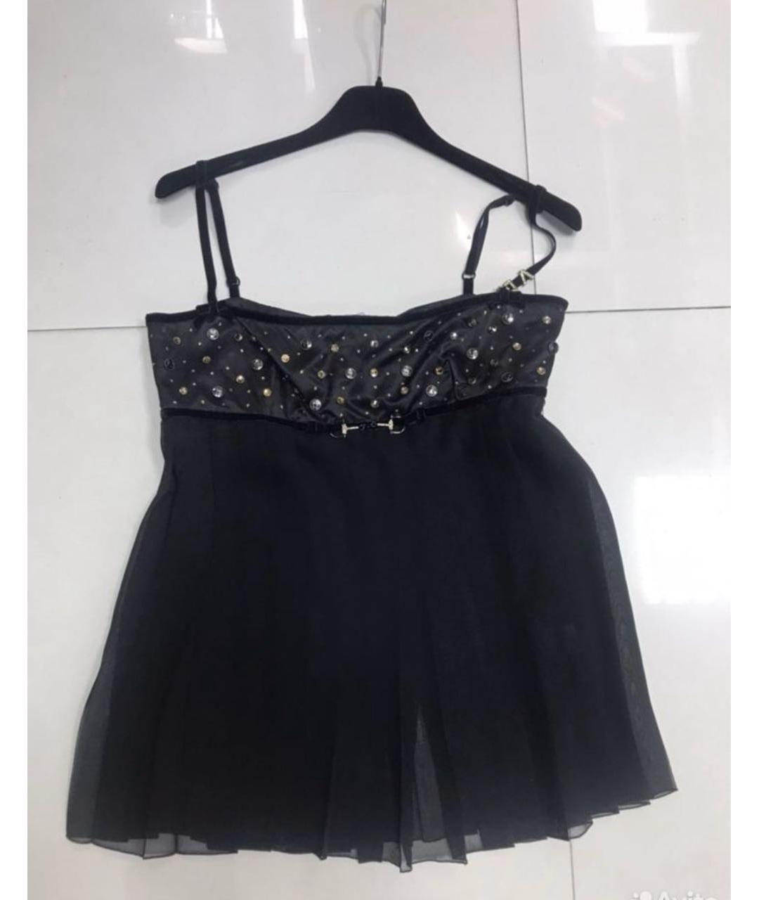 BLUMARINE Черная хлопковая майка, фото 2