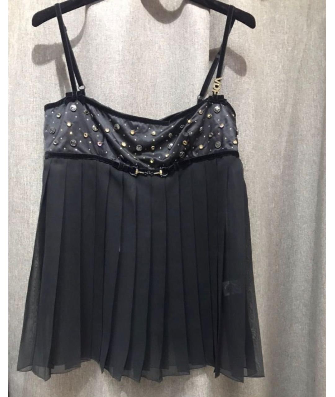 BLUMARINE Черная хлопковая майка, фото 5