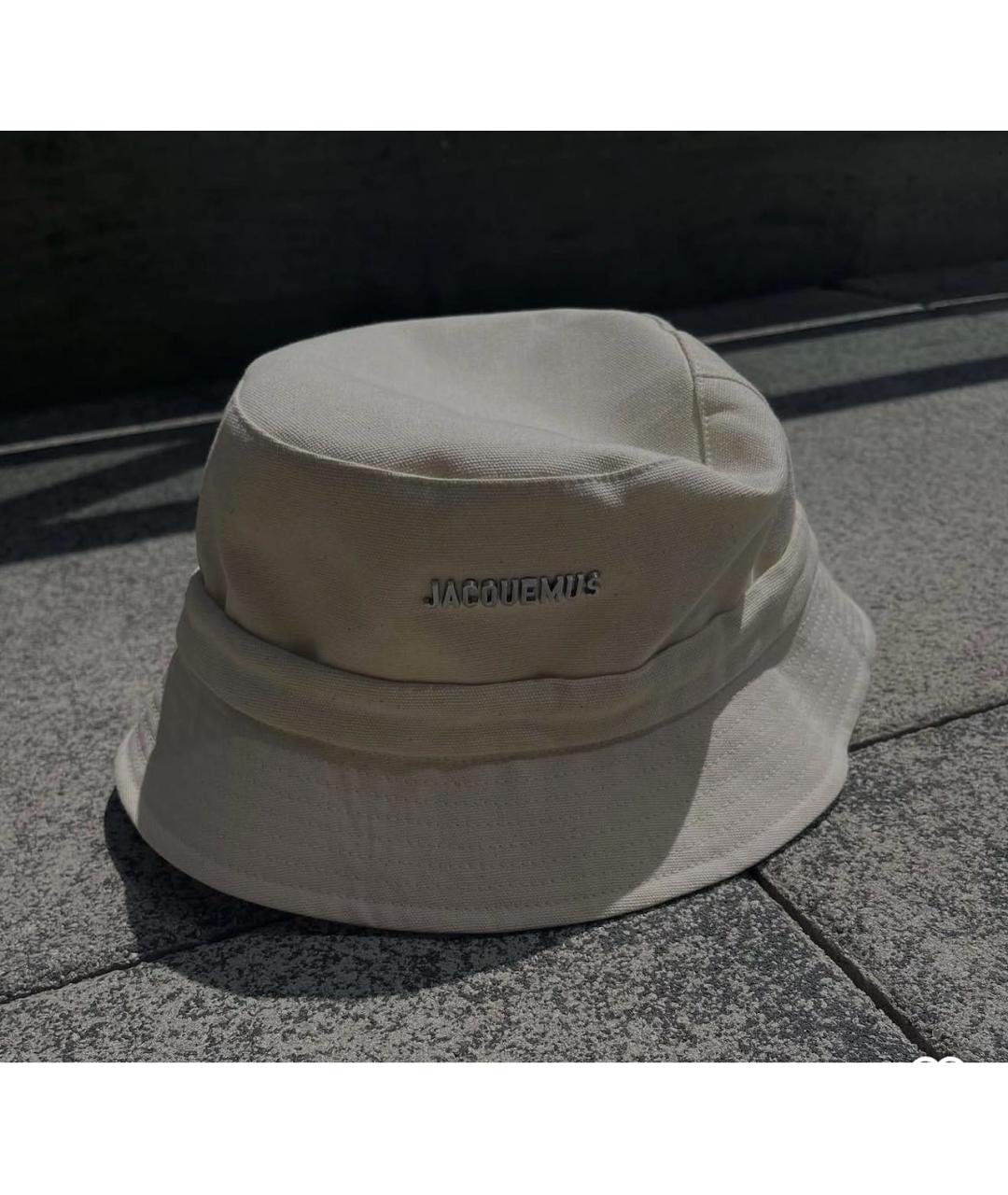 JACQUEMUS Бежевая хлопковая панама, фото 4