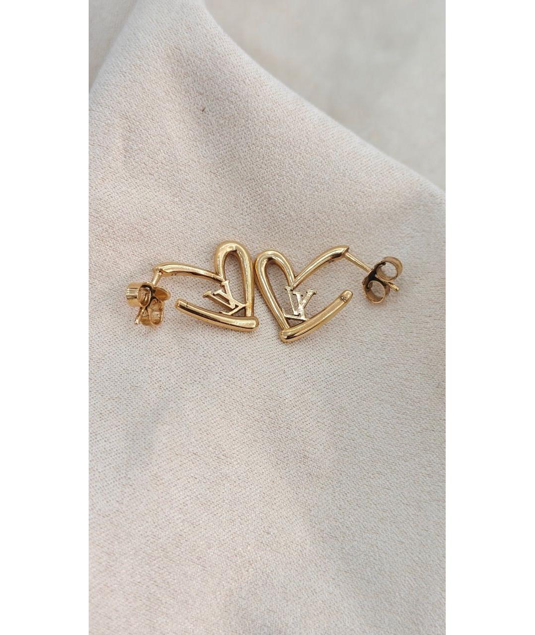 LOUIS VUITTON Золотые серьги, фото 3