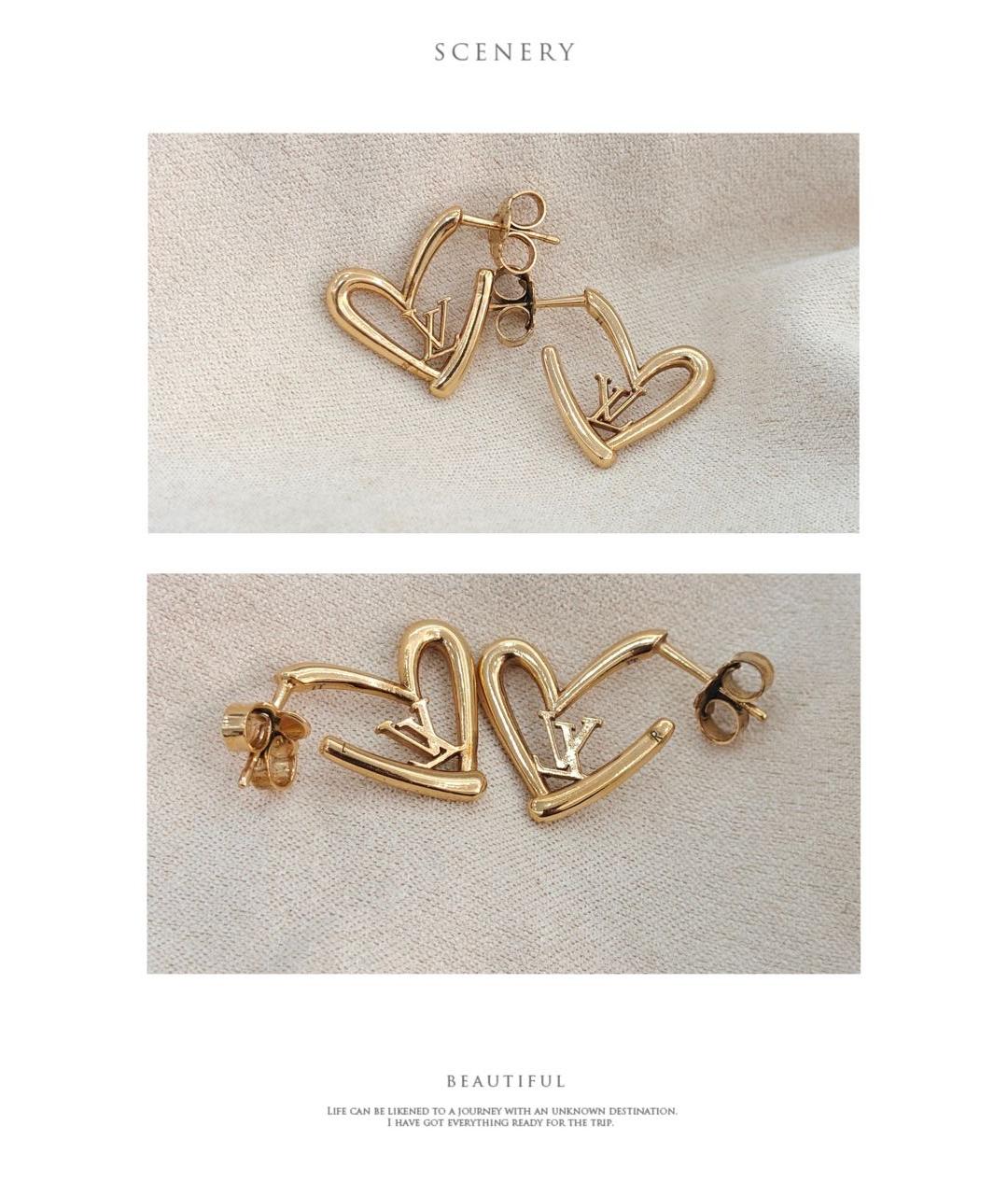 LOUIS VUITTON Золотые серьги, фото 9