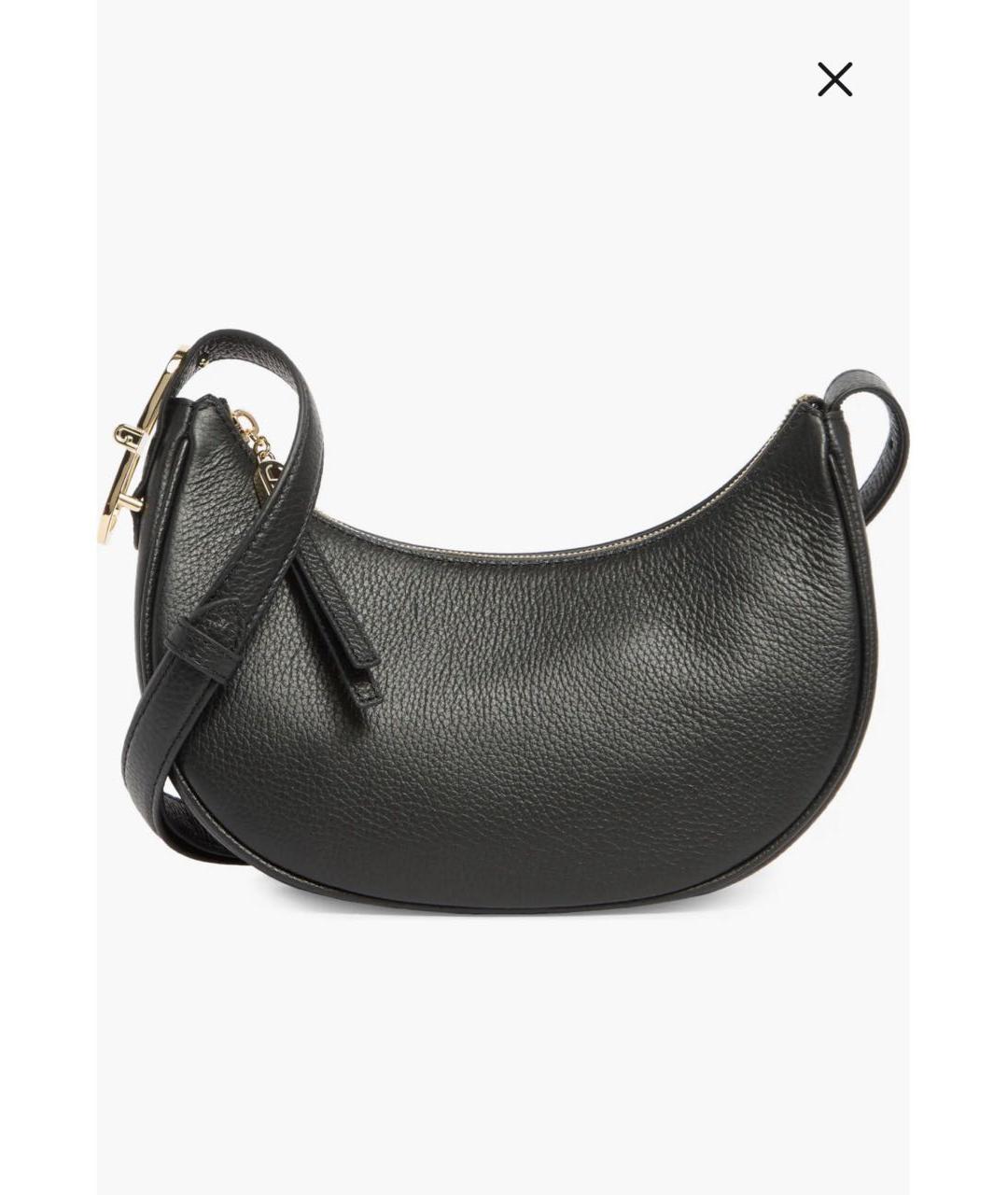 FURLA Черная кожаная сумка через плечо, фото 8