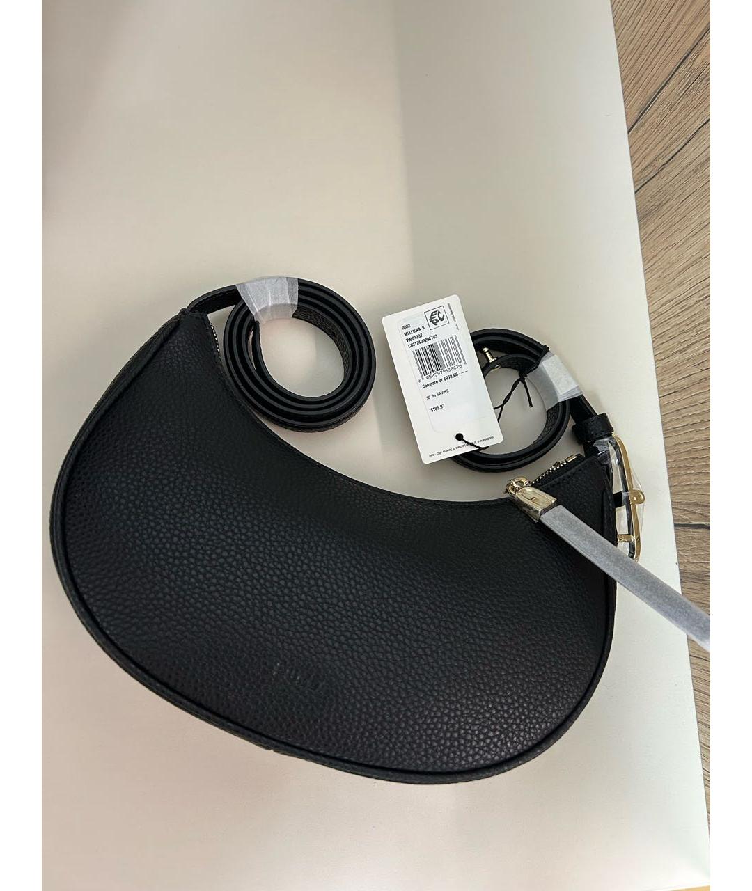 FURLA Черная кожаная сумка через плечо, фото 6