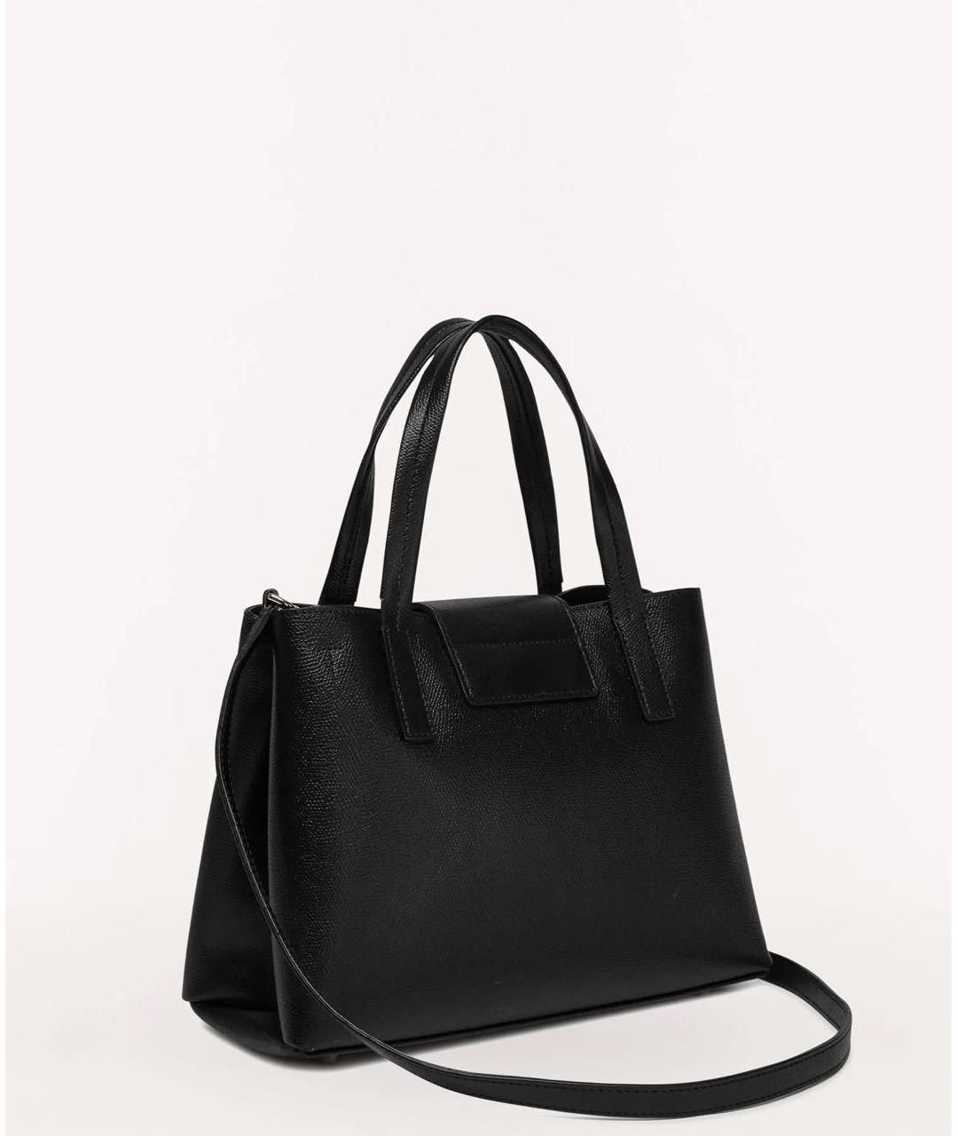 FURLA Черная кожаная сумка с короткими ручками, фото 3