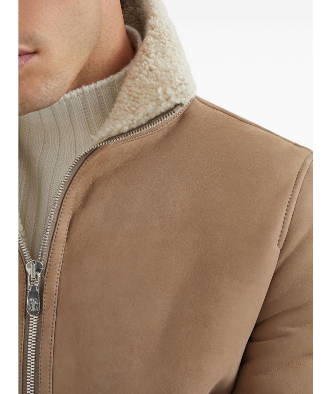 BRUNELLO CUCINELLI Коричневая кашемировая куртка, фото 5