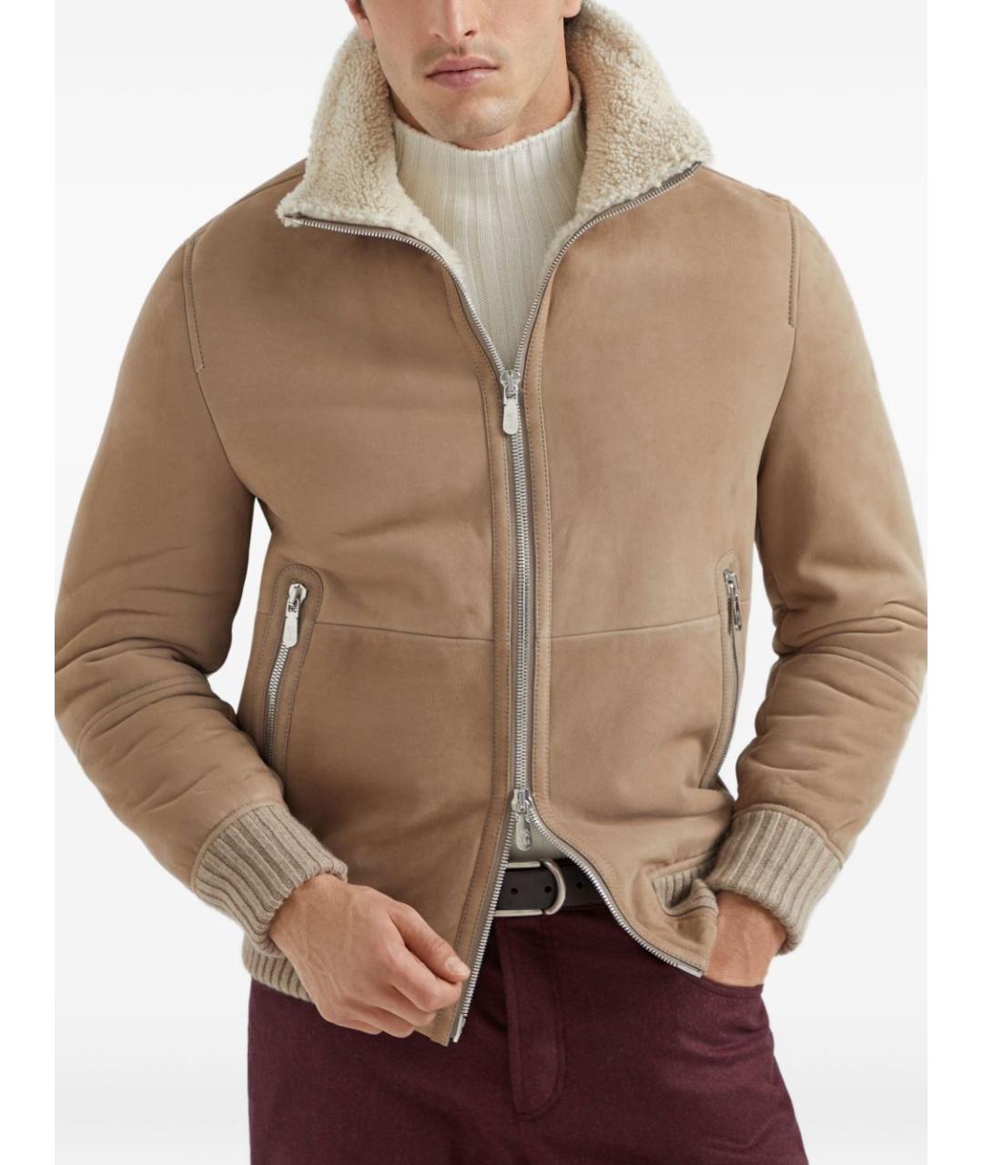 BRUNELLO CUCINELLI Коричневая кашемировая куртка, фото 4