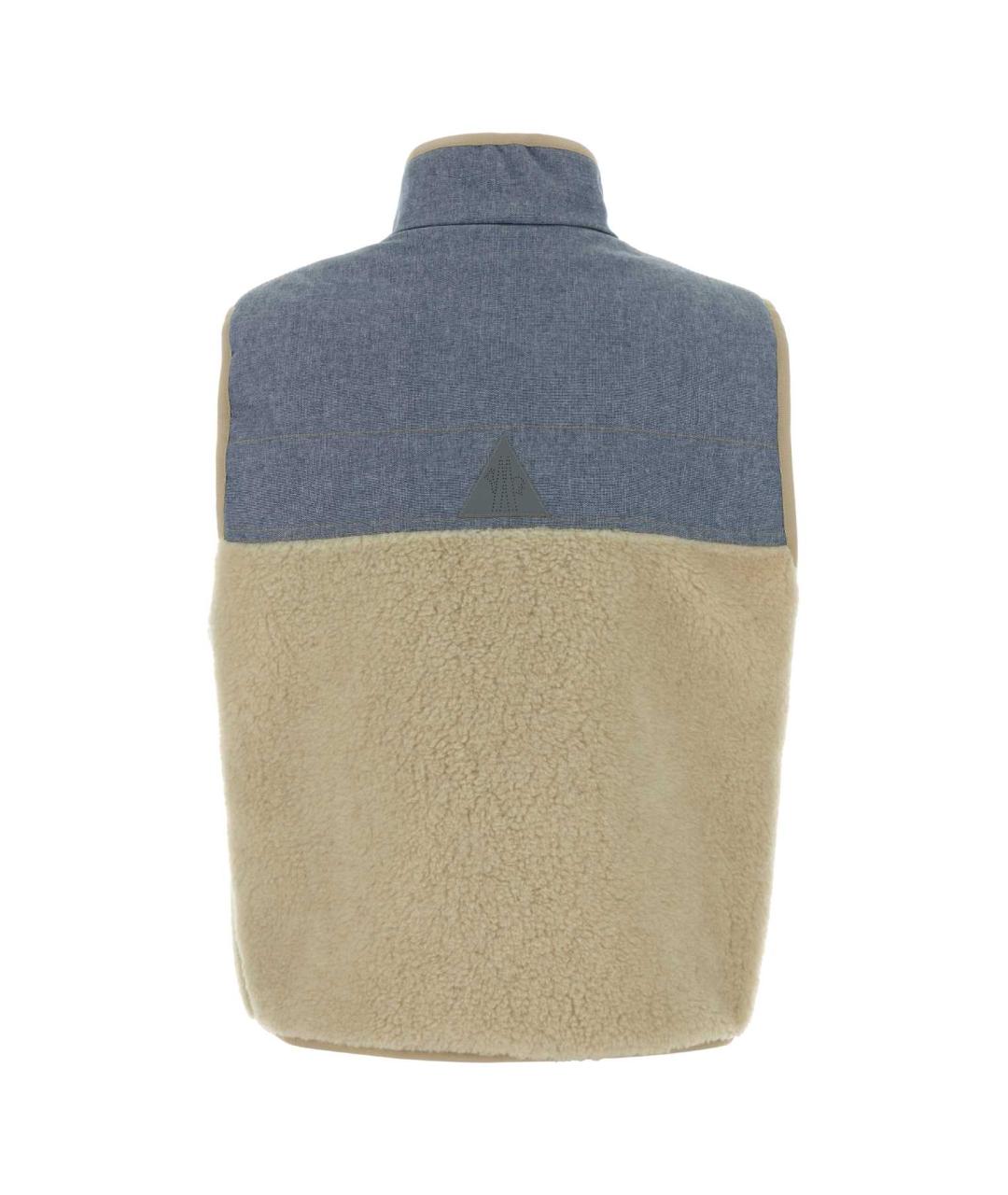 MONCLER GRENOBLE Бежевый полиэстеровый жилет, фото 2