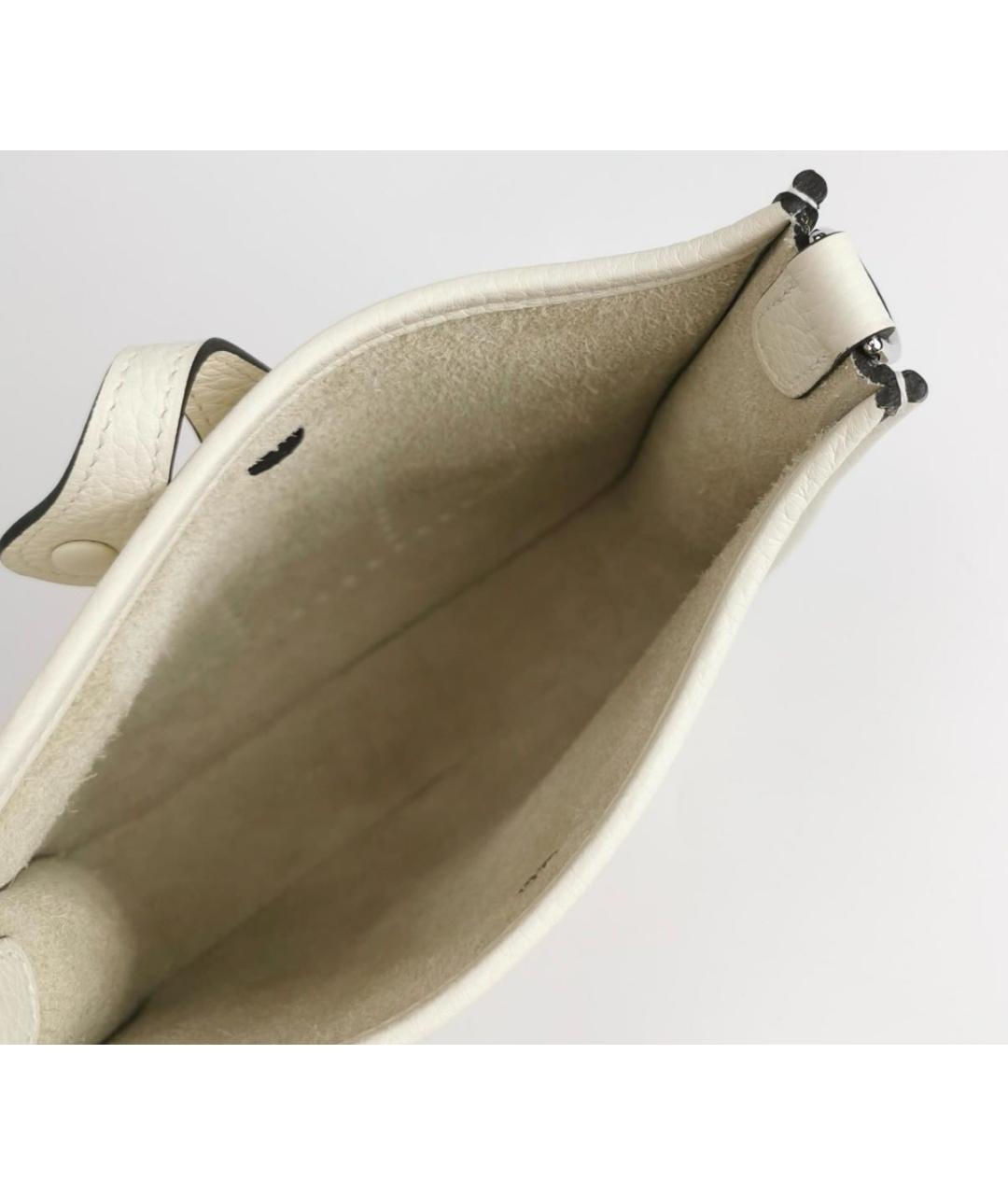 HERMES Бежевая кожаная сумка через плечо, фото 5