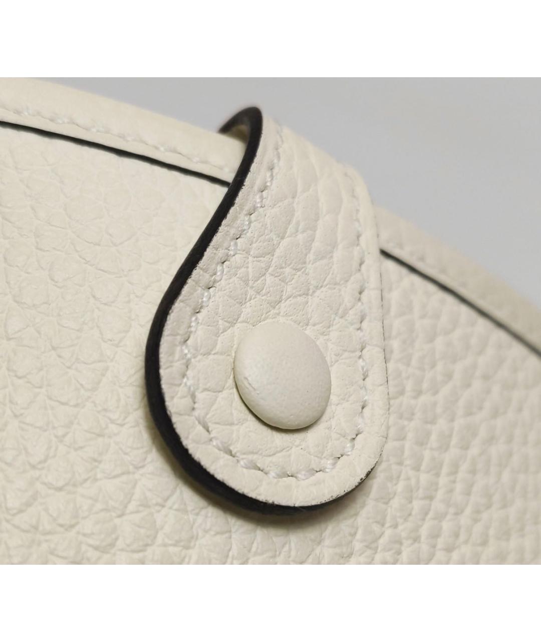 HERMES Бежевая кожаная сумка через плечо, фото 8